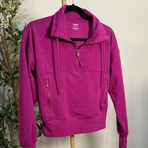 Old Navy Women's Magenta Half-Zip Sweater Sz Small NWOT